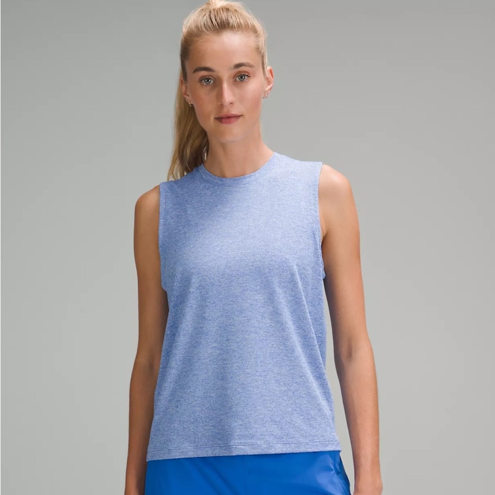 NWOT Lululemon License to Train Classic Fit Tank Top, Size 14, Heathered Blue